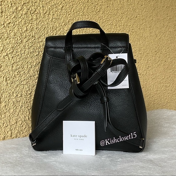 SOLD! NWT Kate Spade Leila Medium Leather Flap Backpack - Picture 5 of 17